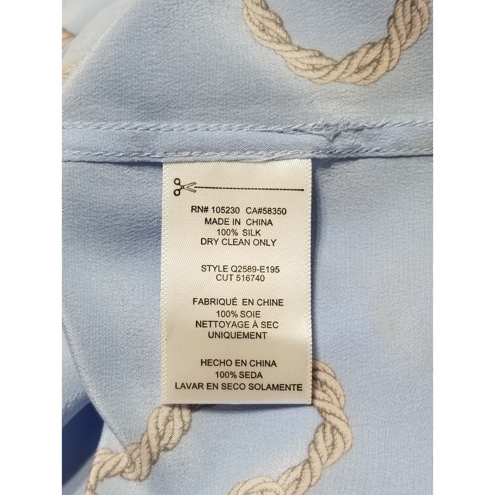 Equipment Brett 100% Silk Button Down Shirt Periwinkle Heart Print NWT S $258 - Picture 16 of 16